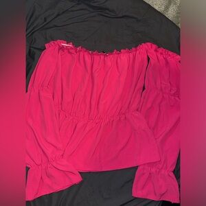 Pink Peplum Top 🩷